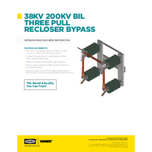38KV 200 KV BIL Three Pull Rescloser Bypass (SF10329E)